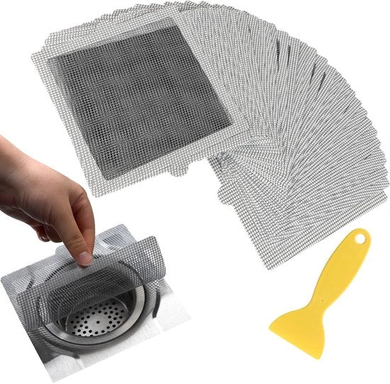Filtro di scarico per capelli - Adesivi di filtro da scarico - 40 pezzi - 15 cm x 15 cm - Flessibile - Filtraggio efficace - Facile da sostituire - Filtro di scarico
