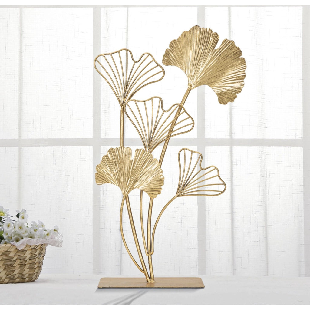 Scultura Foglia 62, Oro, Metallo, 26x11,5x44,5 cm