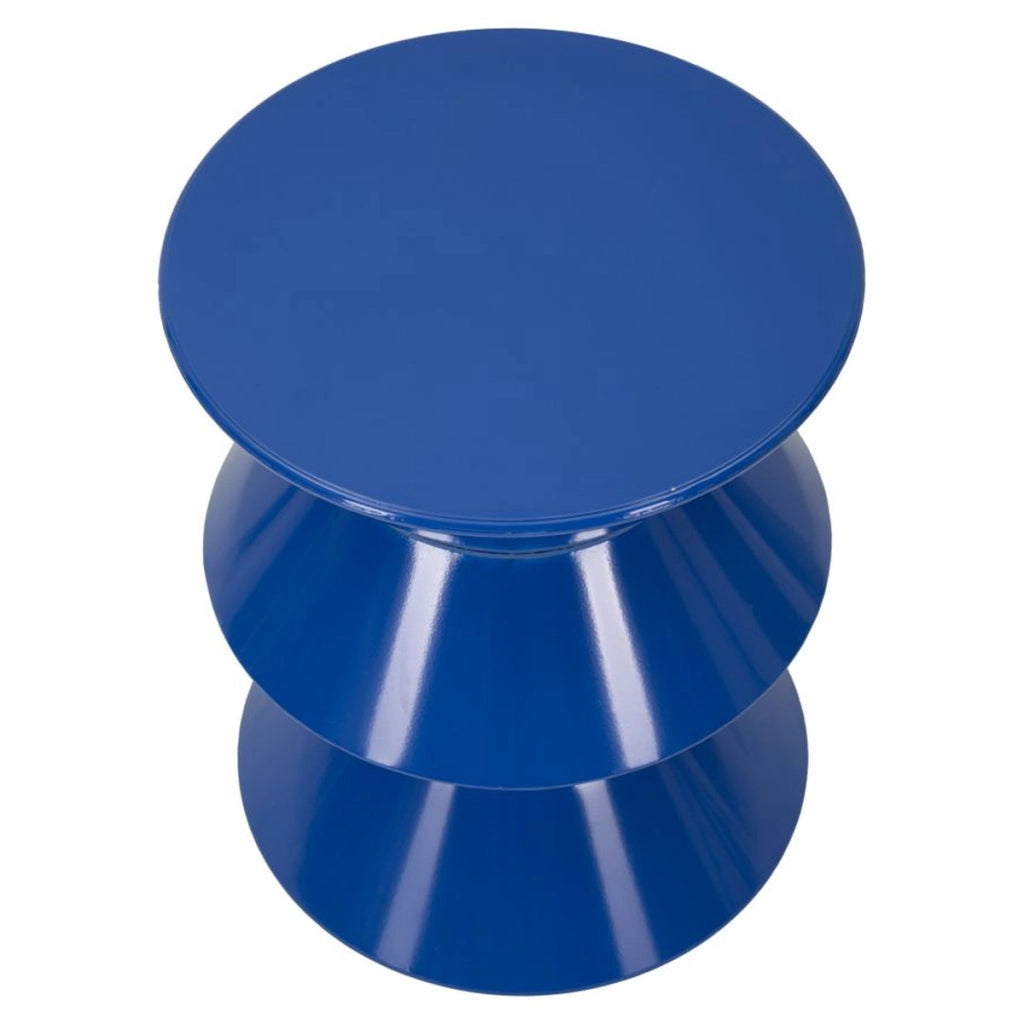 Tavolino VKH1081, Blu, Metallo, 37,5x37,5x45 cm