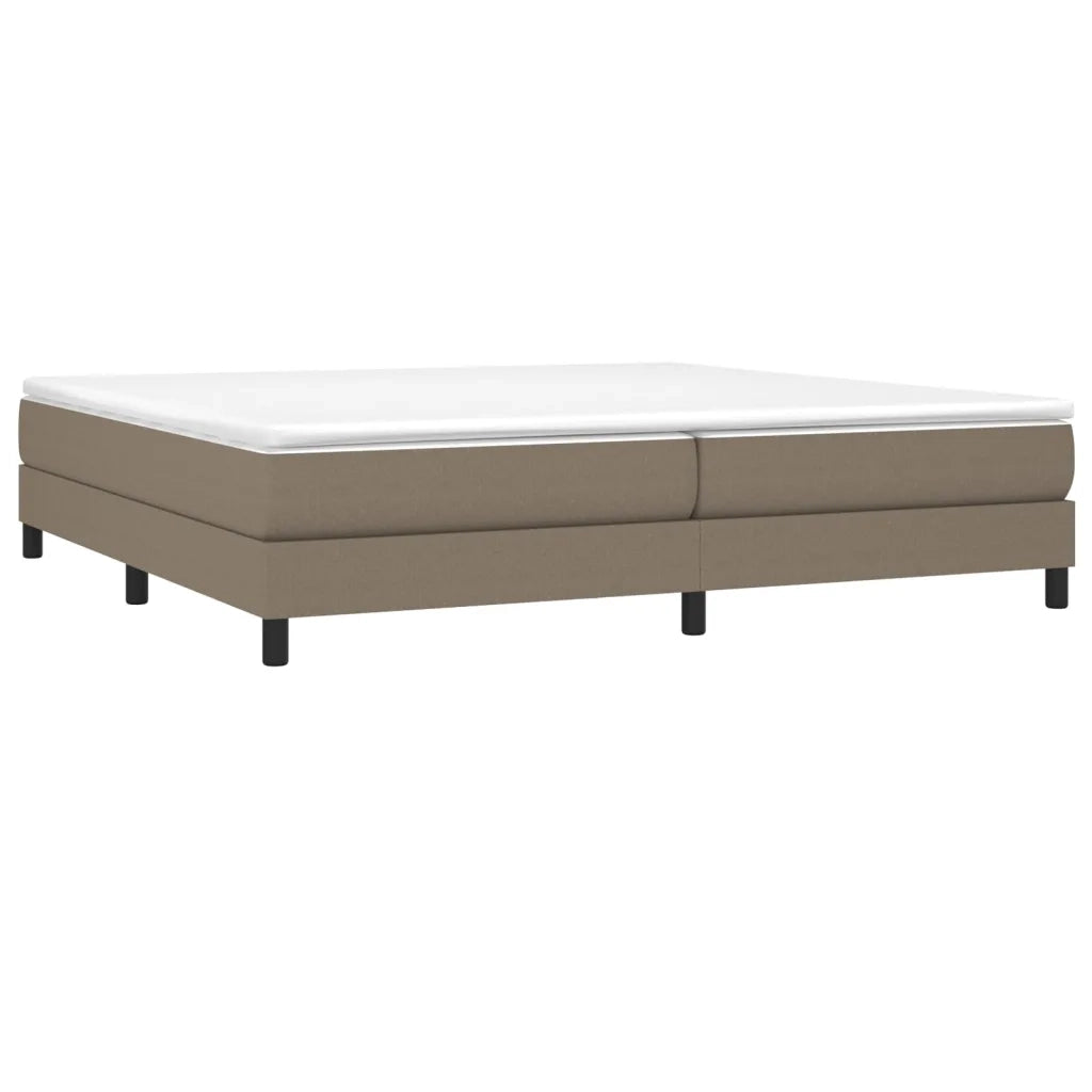 Struttura Letto a Rete a Molle-Giroletto Tortora 200x200 cm in Tessuto 433719