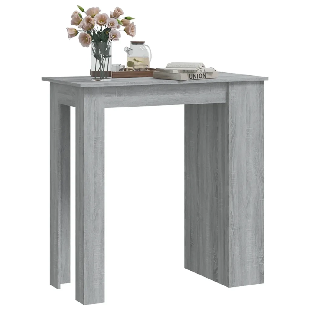 Tavolo Bar con Ripiani Grigio Sonoma 102x50x103,5cm Truciolato 812967