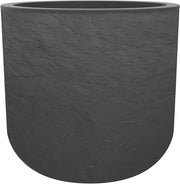 Tazza Rotonda 40 cm 325 L - Decorazione Imitazione Pietra - Unico Strato - Zona di Accumulo Acqua - Ø 385 x H 368 cm - Grigio Antracite