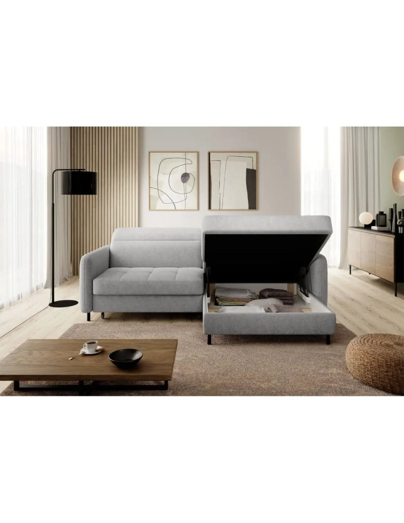 Divano ad angolo collezione GOUMSI colore Grigio chiaro