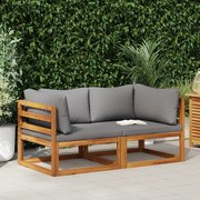 Divani Angolari Modulari 2 pz con Cuscini Grigio Scuro 311852