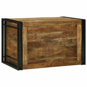 Scatola di Stoccaggio 80 x 50 x 50 cm Legno di Mango Grezzo 4016745