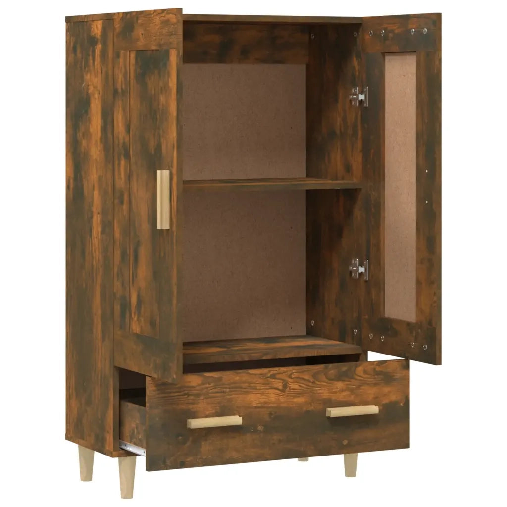 Credenza | Madia | Buffet da pranzo | Armadio da pranzo Rovere Fumo 70x31x115 cm in Legno Multistrato