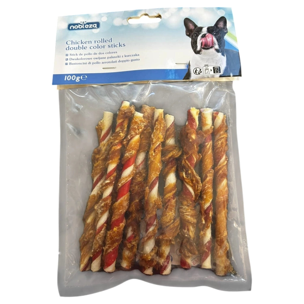CIBO PER CANI BASTONCINI DI POLLO DOPPIO GUSTO