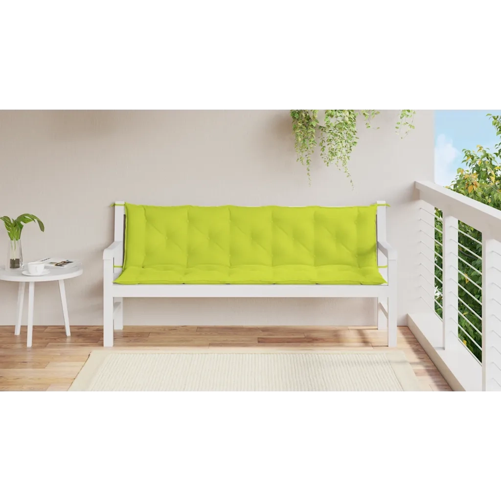 Cuscino per Panca | Cuscini per sedie Verde Intenso 180x(50+50)x7 cm Tessuto Oxford