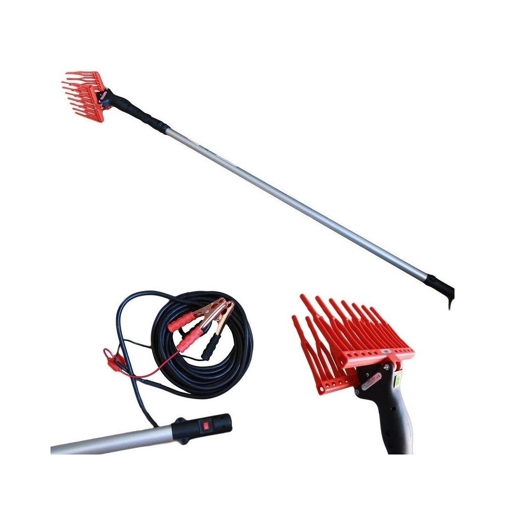 Trade Shop - Scuotitore Raccogli Olive Abbacchiatore Scuoti Olive A Batteria 12v 140w 3mt -