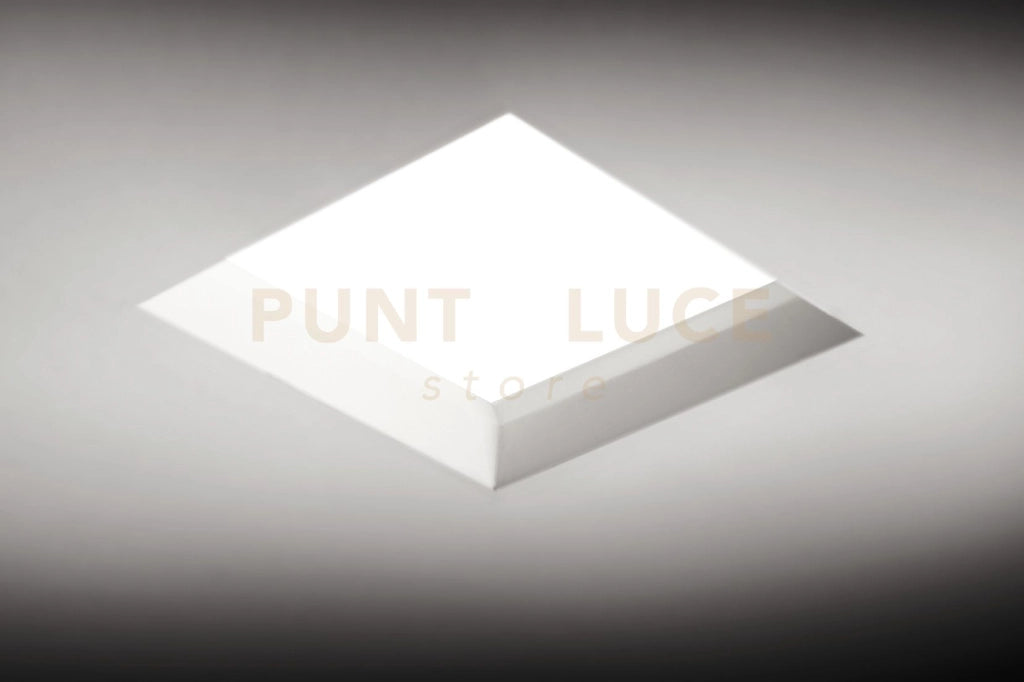 FILIATRA faretto ad Incasso 1 Luce Quadrato Con Vetro bordo bianco attacco GX53 11,5cm