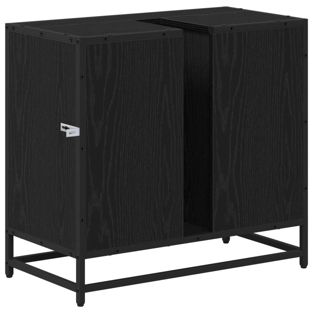 Mobile da Bagno Rovere Nero 65 x 33 x 60 cm Legno multistrato