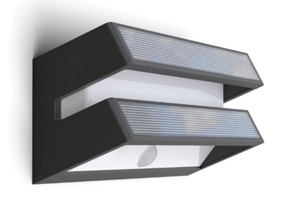 Applique solare LED PIR IP54 grigio scuro BARLO Lutec