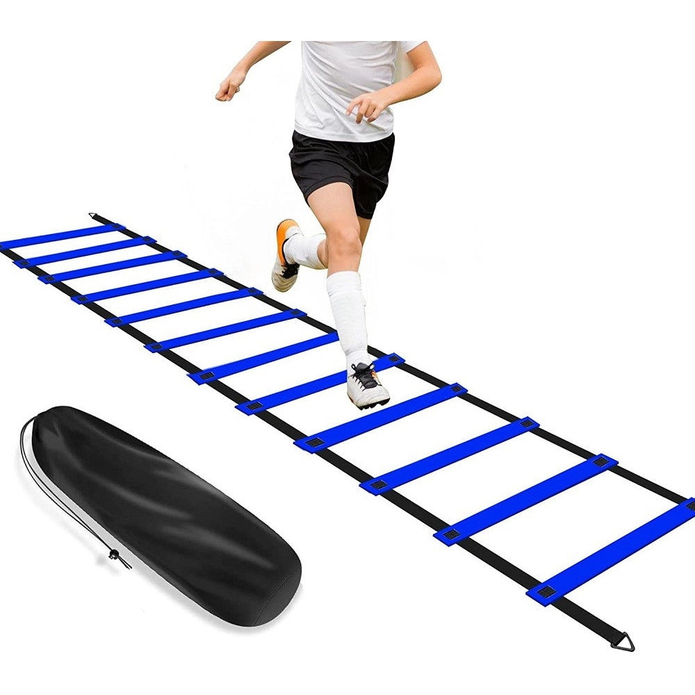 Trade Shop - Scaletta Per Allenamento 6 Metri Agility Ladder Training Regolabile Con Custodia -