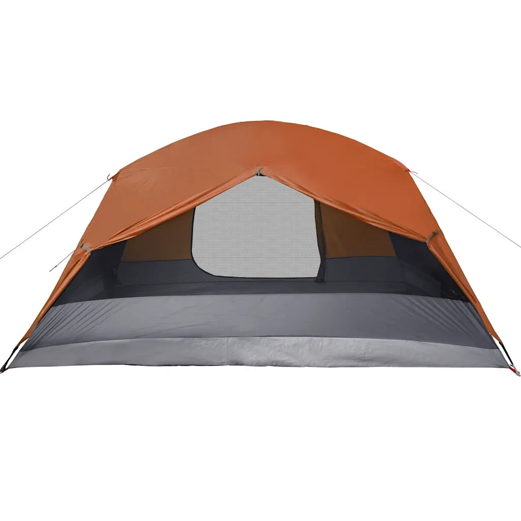 Tenda da Famiglia con Portico per 6 Persone Grigio e Arancione 94420
