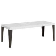 Tavolo allungabile 90x180/440 cm Flaris Premium bianco frassino telaio Antracite