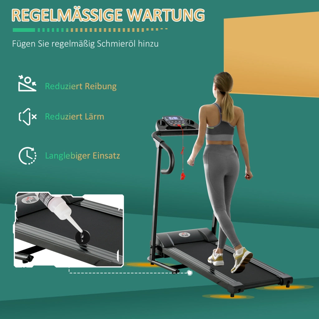 Tapis roulant elettrico pieghevole con display LCD ¨C zephmum ¨C 123x62x117 cm nero