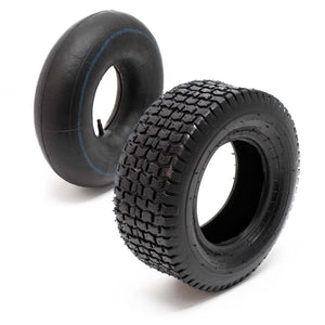 2x copertoni 2x camere d’aria per trattorini tosaerba 15x6.00-6 4PR Valvola diritta