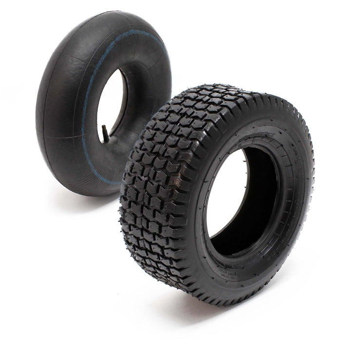 2x copertoni 2x camere d’aria per trattorini tosaerba 15x6.00-6 4PR Valvola diritta