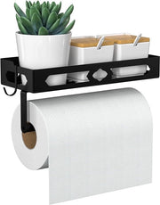 Organizzatore di spezie con supporto da cucina - fissaggio al muro - organizzatore di spezie - 1 pezzo - nero - con ganci
