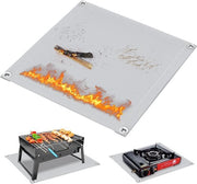 Pannelli di Griglia per Griglia all'aperto 47cm x 47cm Pannelli di Griglia di Fuoco Resistente al Calore Pannelli di Protezione per BBQ Impermeabili per Giardini Terrazze e Pergole.