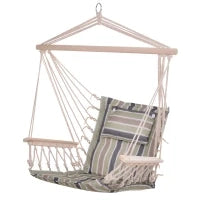 Sedia Sospesa amaca da Viaggio Traspirante Portatile dim. 100L x 49l x 106H cm Cotone Poliestere Multicolore a righe