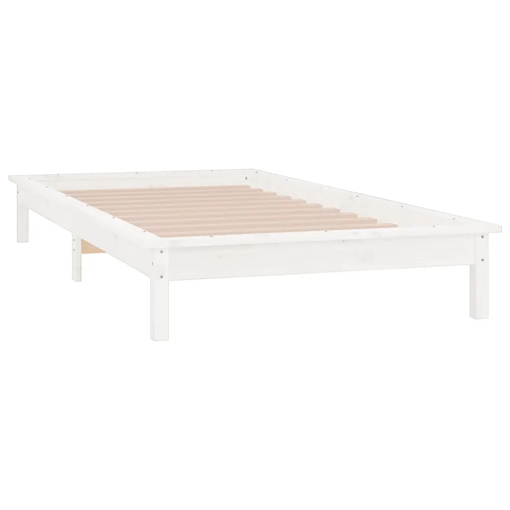 Giroletto LED Bianco 75x190 cm Small Single Legno Massello 820632