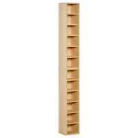 Scaffale Porta CD Set di 2 Pezzi con 6 ripiani 102 CD da Casa in Legno MDF 21 x 19.2 x 88.3cm Legno naturale