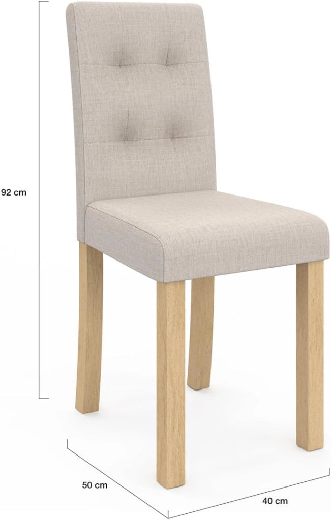 Set di 4 sedie da pranzo imbottite POLGA beige
