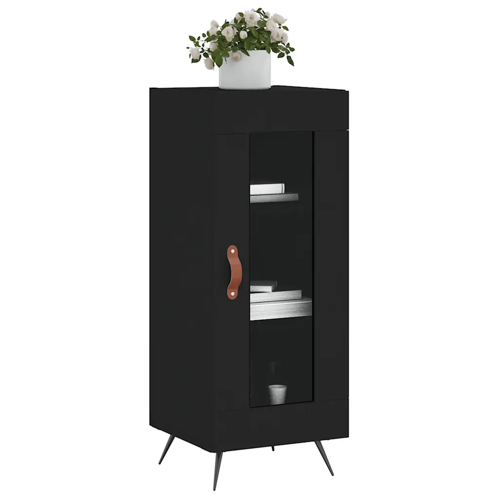 Credenza-Buffet-Armadio da cucina Nero 34,5x34x90 cm in Legno Multistrato 977037