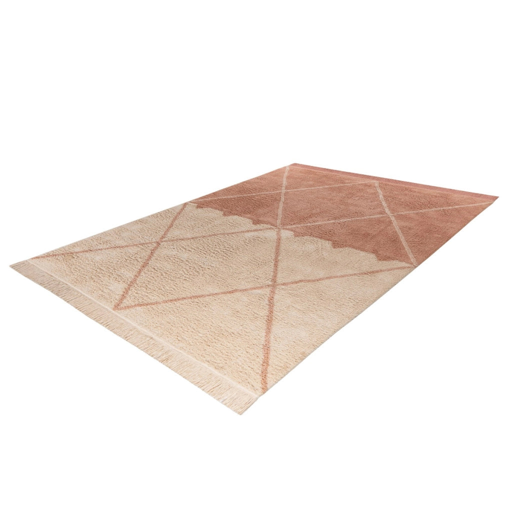 Tappeto in Cotone Mylen 225 Crema e Rosa Antico