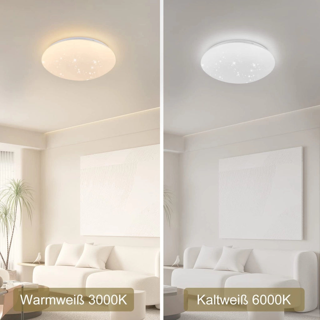 ZMH Lampada da soffitto LED moderna forma stella rotonda per soggiorno