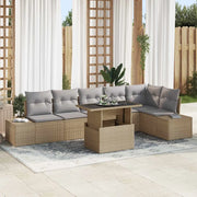 Set Divano da Giardino 7 pcs Beige Poly Rattan 3357933