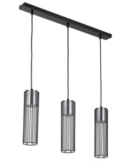 Lampada sospensione industriale nero/argento Fobia 3xGU10 Sigma