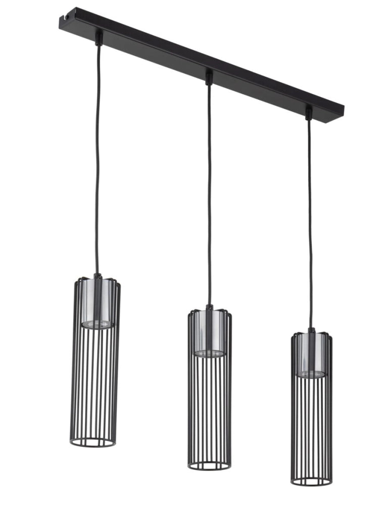 Lampada sospensione industriale nero/argento Fobia 3xGU10 Sigma