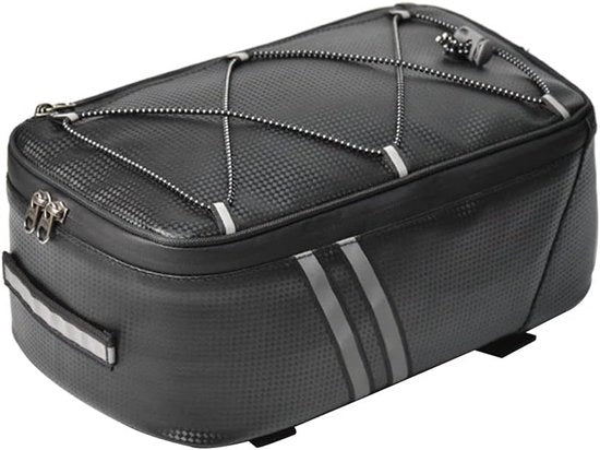 Sacchetto bagaglio acqua resistente 8L in pelle PU - con copertura per la pioggia e montaggio rapido