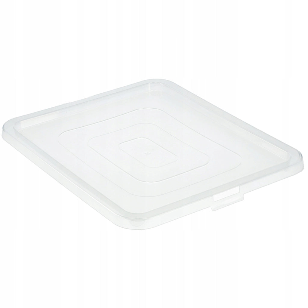 Contenitore in plastica KADAX da 20 litri con coperchio, trasparente e richiudibile, grande scatola
