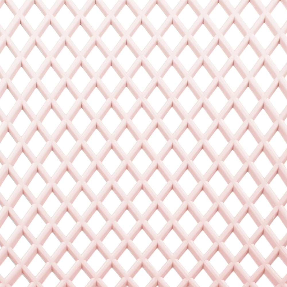 Set di 4 sedie da pranzo Seduta e gambe sintetiche rosa Schienale a rete aperto Design moderno e minimalista