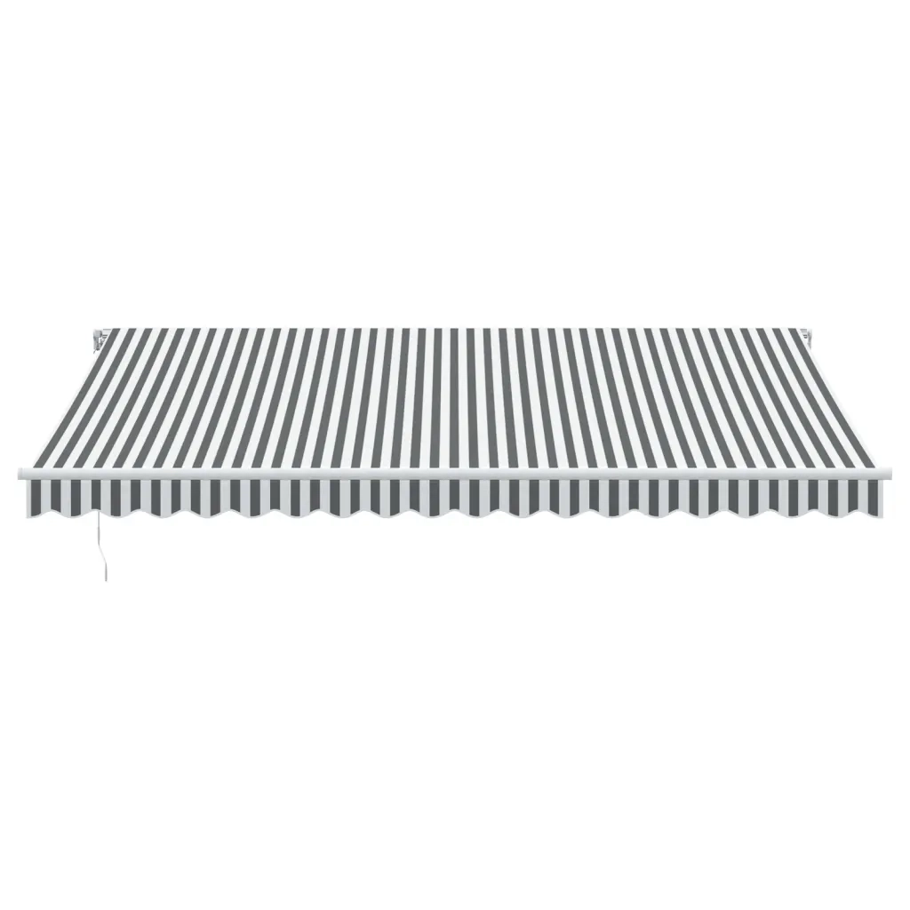 Tenda Retrattile Manuale con LED Antracite e Bianco 450x350 cm 3215797