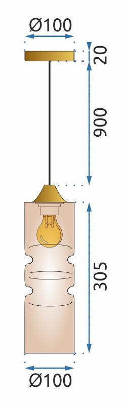 Lampada APP901-1CP Gold
