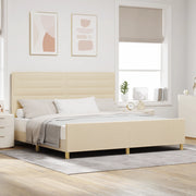 Letto in tessuto panna  200x200 cm