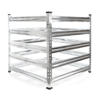 Compostiera da giardino in metallo 90 x 90 x 90 cm per 720 litri di compost da rifiuti organici