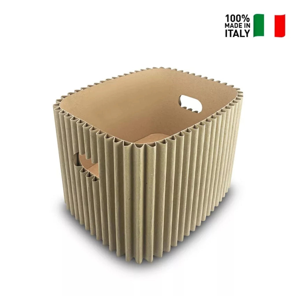 Contenitore piccolo multiuso Materiale: Cartone ondulato, certificato FSC, Colore: Avana
