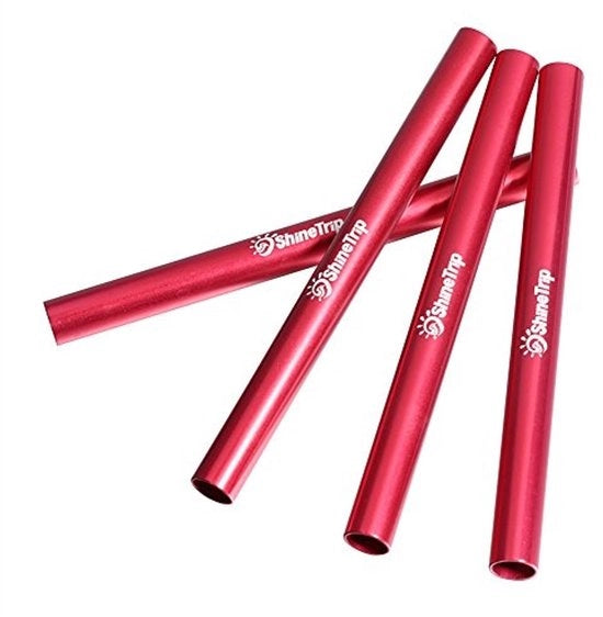 Set di Riparazione per Tenda - 4 Pezzi in Alluminio - Materiale Duraturo - Resistente alla Corrosione - Per Campeggio - Spazia Risparmio - Asti per Tenda