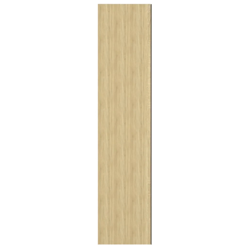 Mobiletto con specchio da bagno 60 x 15 x 75 cm bianco e rovere MDF 02_0006709