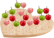 Oggetto per esposizione alimentare a forma di cuore in bambù con 99 fori per display di caramelle - supporto in legno di BurlyWood per esposizione di piccoli alimenti per feste di compleanno e cocktail