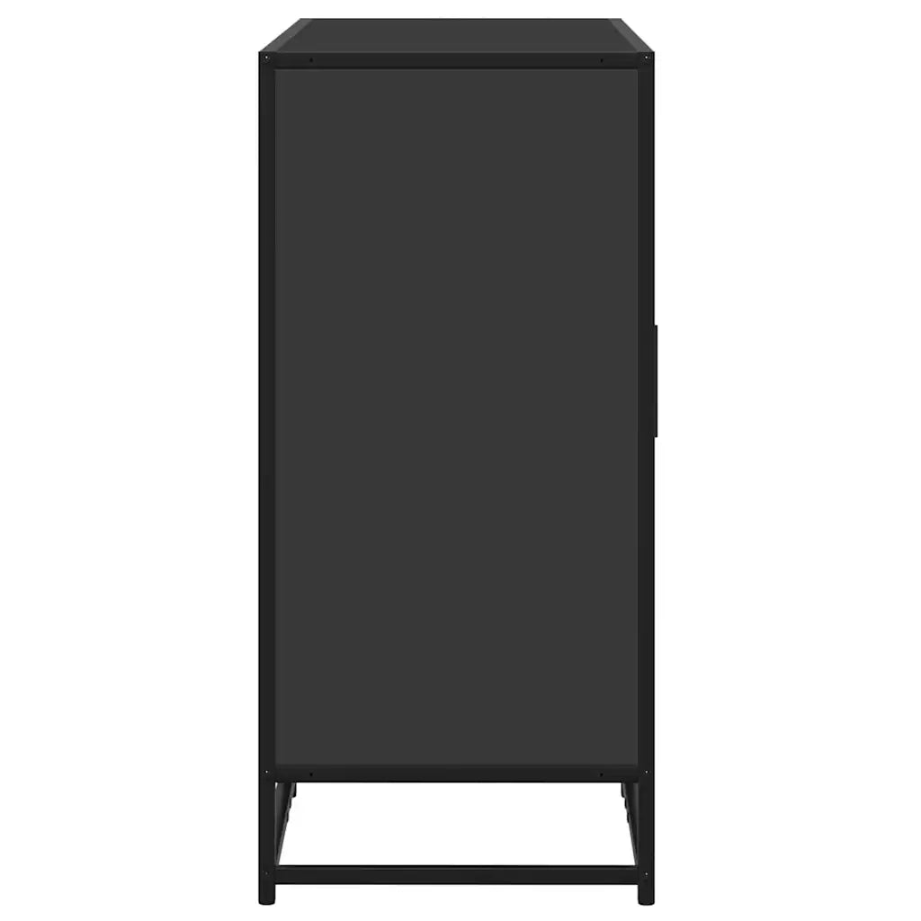 Credenza-Buffet-Armadio da cucina Nera 92x35x76 cm in Legno Multistrato 891498
