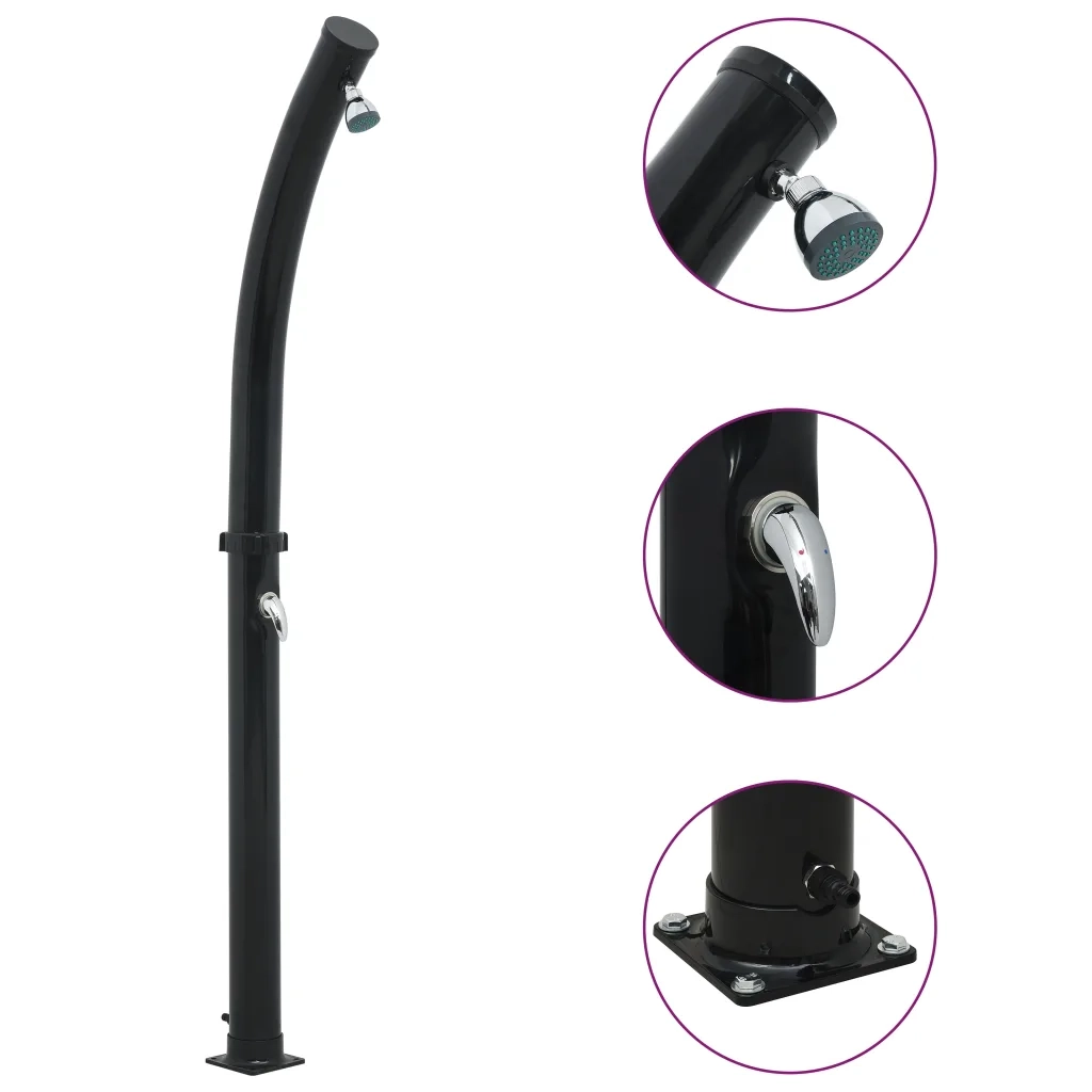 Doccia ad Energia Solare Nera 214 cm 20 L cod mxl 38635