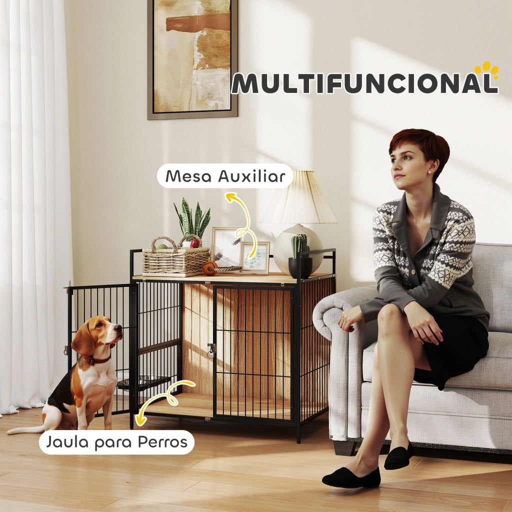Tavolino Moderno per Cani ¨C Zephmum ¨C Legno Rovere 80x56x76,5 cm