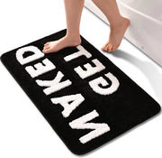 Pavimento Antiscivolo per Bagno - Mattonelle Antiscivolo Bianche e Nere 50 x 80 cm - Lettere Colorate - Veloce e Leggero - Tappeto di Microfibra Lavabile