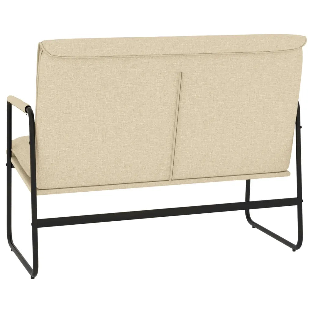 Panca-Sgabello-Poggiapiedi Crema 100x64x80 cm in Tessuto